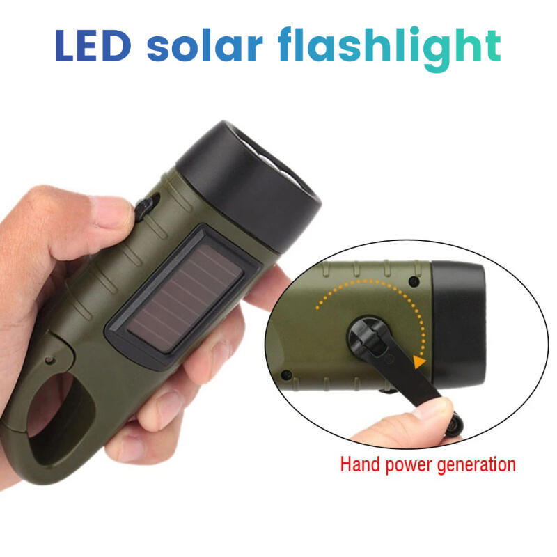 Fishing Boat Navigation Light - Hand Crank Solar Powered Rechargeable LED